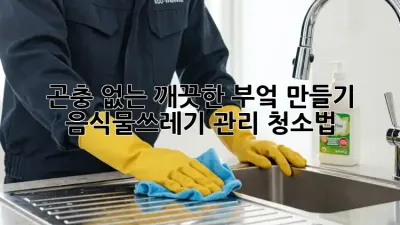 곤충 없는 깨끗한 부엌 만들기: 음식물쓰레기 관리 청소법